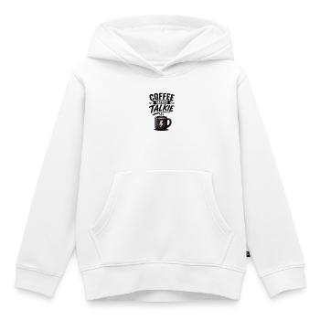 Coffee before talkie - Kinder Premium Organic Hoodie - Weiß - Vorne - AI Model Kid Female (0cm)