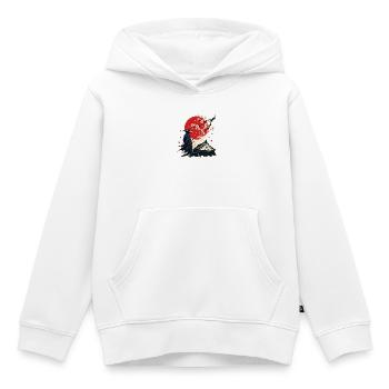Samouraïs sous la Lune Cramoisie - Sweat Premium à capuche enfant bio - blanc - Devant - AI Model Kid Female (0cm)