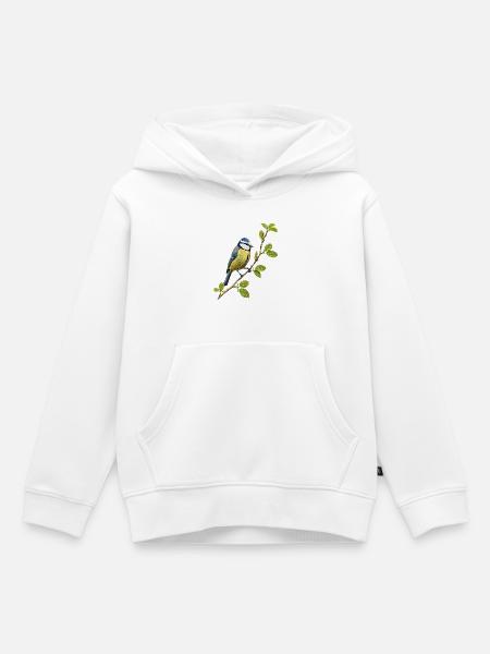 Blaumeise - Kinder Premium Organic Hoodie - Weiß