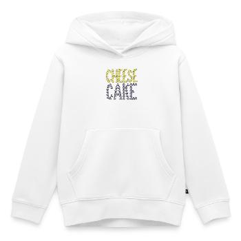 Typographie du cheesecake - Sweat Premium à capuche enfant bio - blanc - Devant - AI Model Kid Female (0cm)