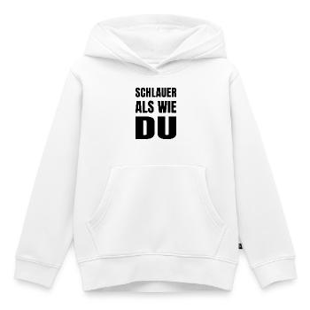 Lustiger Spruch - SCHLAUER ALS WIE DU - Kinder Premium Organic Hoodie - Weiß - Vorne - AI Model Kid Female (0cm)