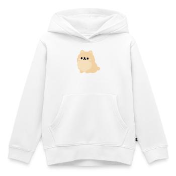 Pastell-Pomeranien-Welpe - Kinder Premium Organic Hoodie - Weiß - Vorne - AI Model Kid Female (0cm)