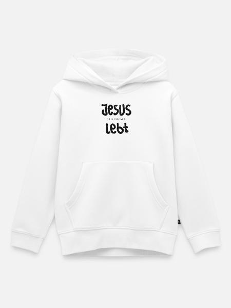 Jesus lebt – Mein Erlöser - Kinder Premium Organic Hoodie - Weiß