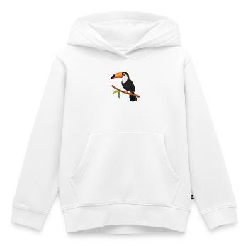 Tukan - Kinder Premium Organic Hoodie - Weiß - Vorne - AI Model Kid Female (0cm)