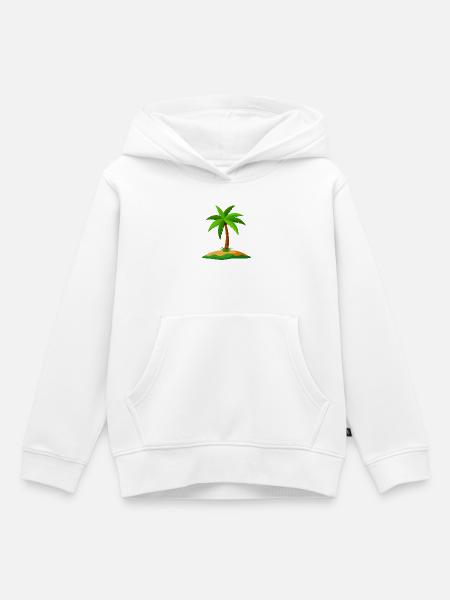Tropische Insel - Kinder Premium Organic Hoodie - Weiß