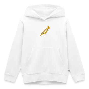 Posaune - Kinder Premium Organic Hoodie - Weiß - Vorne - AI Model Kid Female (0cm)