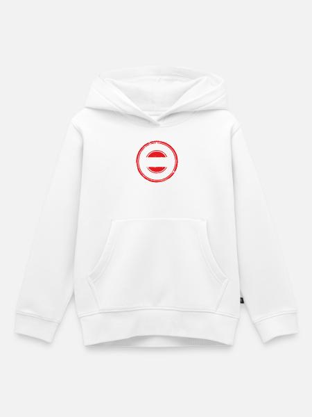 Blank Grunge-Gummistempel-Abzeichen-Vorlagenvektor - Kinder Premium Organic Hoodie - Weiß