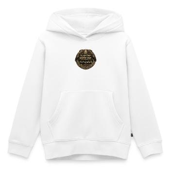 Nordisches Ehrenmotto: Ein guter Name - Kinder Premium Organic Hoodie - Weiß - Vorne - AI Model Kid Female (0cm)