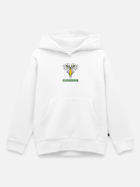 GUARDIAN - Stylisches Raubvogel - Design - Kinder Premium Organic Hoodie - Weiß
