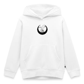 Hütte in der Mondsichel - Kinder Premium Organic Hoodie - Weiß - Vorne - AI Model Kid Female (0cm)
