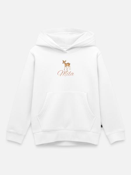 Mila Max - Kinder Premium Organic Hoodie - Weiß