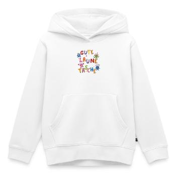 Gute Laune Monster Tasche - Kinder Premium Organic Hoodie - Weiß - Vorne - AI Model Kid Female (0cm)