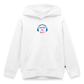Gamer On Duty Videospiel - Kinder Premium Organic Hoodie - Weiß - Vorne - AI Model Kid Female (0cm)