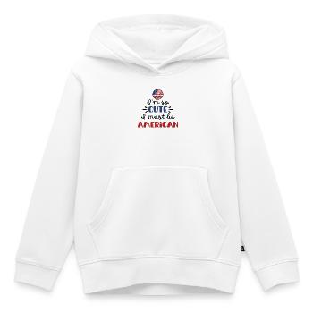 Ich bin so süß, ich muss Amerikaner sein – Baby & Kids - Kinder Premium Organic Hoodie - Weiß - Vorne - AI Model Kid Female (0cm)