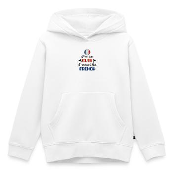 Ich bin so süß, ich muss Franzose sein – Baby & Kids - Kinder Premium Organic Hoodie - Weiß - Vorne - AI Model Kid Female (0cm)