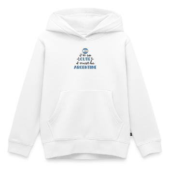 Ich bin so süß, ich muss Argentinier sein - Kinder Premium Organic Hoodie - Weiß - Vorne - AI Model Kid Female (0cm)