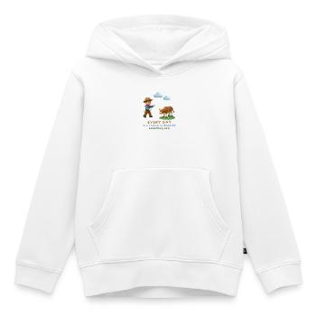 Jeder Tag ist eine Gelegenheit, etwas Neues zu entdecken - Kinder Premium Organic Hoodie - Weiß - Vorne - AI Model Kid Female (0cm)