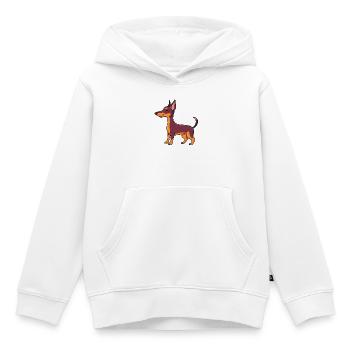 Kleiner Pinscher (Comic) - Kinder Premium Organic Hoodie - Weiß - Vorne - AI Model Kid Female (0cm)