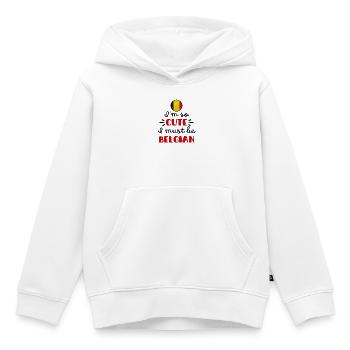 Ich bin so süß, ich muss belgisch sein – Baby & Kinder - Kinder Premium Organic Hoodie - Weiß - Vorne - AI Model Kid Female (0cm)