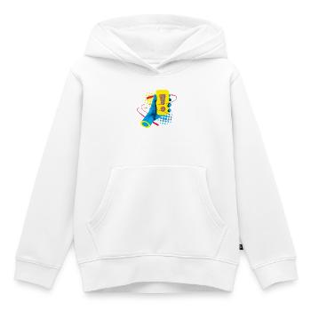 Neon Exklamation Gadget - Kinder Premium Organic Hoodie - Weiß - Vorne - AI Model Kid Female (0cm)
