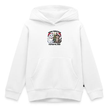 Katzen Duo im Weihnachtsglanz - Kinder Premium Organic Hoodie - Weiß - Vorne - AI Model Kid Female (0cm)