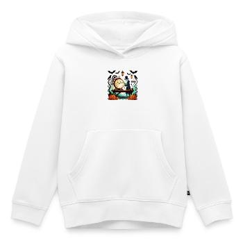 Steampunk Ghost Clockmaker Halloween - Kids Premium Organic Hoodie - white - Front - AI Model Kid Female (0cm)