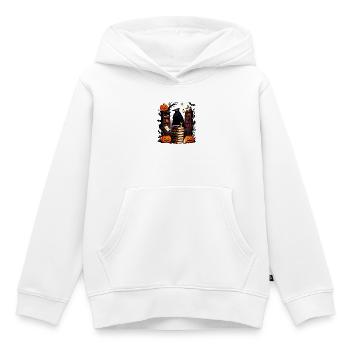 Gotische Rabe unter den Folianten - Kinder Premium Organic Hoodie - Weiß - Vorne - AI Model Kid Female (0cm)