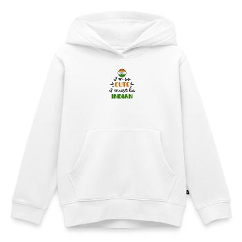Ich bin so süß, ich muss indisch sein – Baby & Kids - Kinder Premium Organic Hoodie - Weiß - Vorne - AI Model Kid Female (0cm)