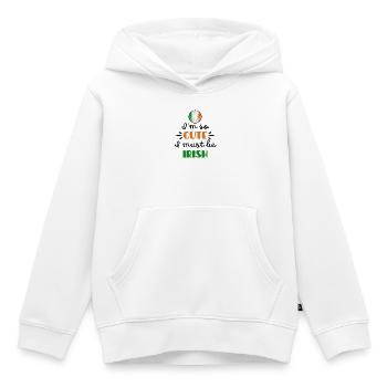 Ich bin so süß, ich muss irisch sein – Baby & Kinder - Kinder Premium Organic Hoodie - Weiß - Vorne - AI Model Kid Female (0cm)