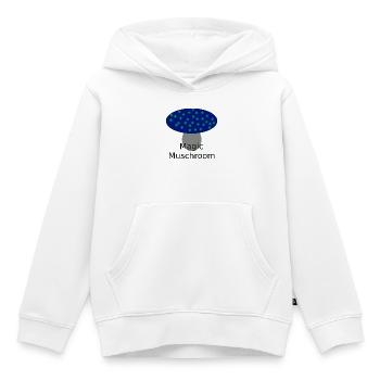 Neonblauer Pilzzauber - Kinder Premium Organic Hoodie - Weiß - Vorne - AI Model Kid Female (0cm)