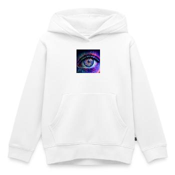 Goa_Eye_PEKE - Kids Premium Organic Hoodie - white - Front - AI Model Kid Female (0cm)
