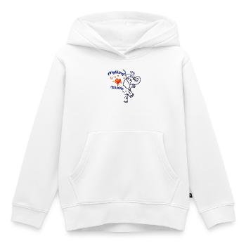 Alles ist möglich – Elefant und Maus - Kinder Premium Organic Hoodie - Weiß - Vorne - AI Model Kid Female (0cm)