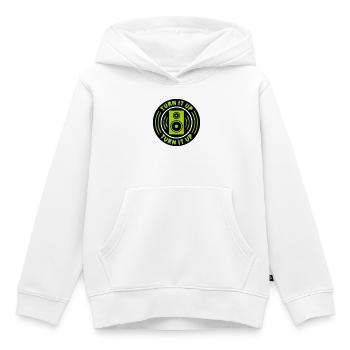 Lautsprecher Musik Abzeichen - Kinder Premium Organic Hoodie - Weiß - Vorne - AI Model Kid Female (0cm)