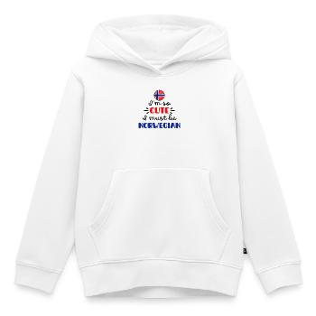 Ich bin so süß, ich muss Norweger sein – Baby & Kinder - Kinder Premium Organic Hoodie - Weiß - Vorne - AI Model Kid Female (0cm)