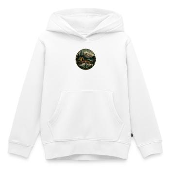 Camp More Vintage-Abenteuergrafik - Kinder Premium Organic Hoodie - Weiß - Vorne - AI Model Kid Female (0cm)