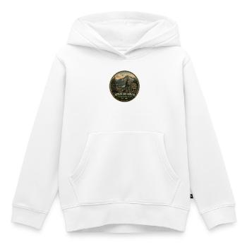 Abenteuer erwartet Vintage-Abenteuer-Grafik - Kinder Premium Organic Hoodie - Weiß - Vorne - AI Model Kid Female (0cm)