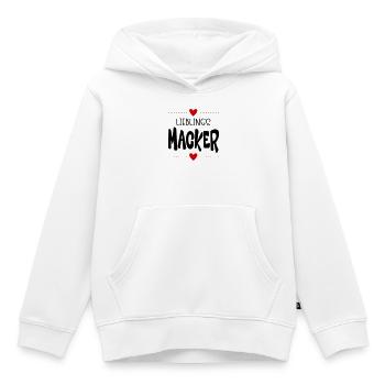 Macker Liebling - Kinder Premium Organic Hoodie - Weiß - Vorne - AI Model Kid Female (0cm)
