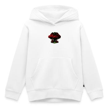 Grüner Spinnenzauber über rote Wolke - Kinder Premium Organic Hoodie - Weiß - Vorne - AI Model Kid Female (0cm)