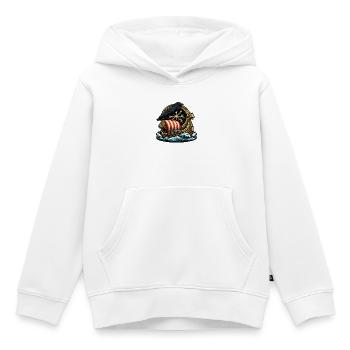 Rabenruder Viking-Schiff Emblem - Kinder Premium Organic Hoodie - Weiß - Vorne - AI Model Kid Female (0cm)