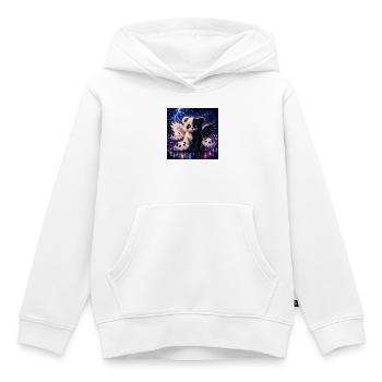 Echo Panda – Dual Spirit Edition - Kinder Premium Organic Hoodie - Weiß - Vorne - AI Model Kid Female (0cm)