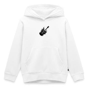 Flammende Gitarre - Kinder Premium Organic Hoodie - Weiß - Vorne - AI Model Kid Female (0cm)