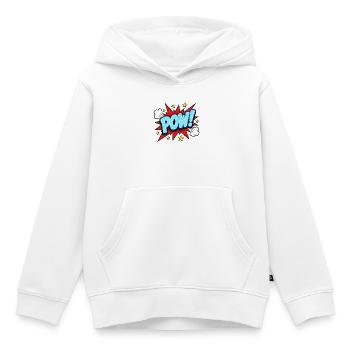POW! Comic Pop Art Design – Knallig Retro - Kinder Premium Organic Hoodie - Weiß - Vorne - AI Model Kid Female (0cm)