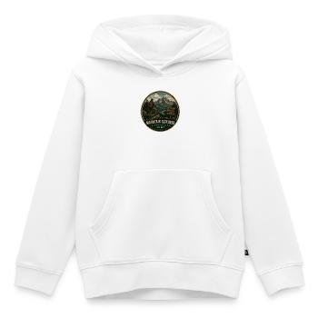 Mountain Explorer Vintage-Abenteuergrafik - Kinder Premium Organic Hoodie - Weiß - Vorne - AI Model Kid Female (0cm)