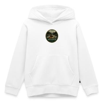 Kayak Expedition Vintage-Abenteuergrafik - Kinder Premium Organic Hoodie - Weiß - Vorne - AI Model Kid Female (0cm)