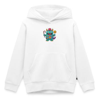 Cute Candy Monster - Kids Premium Organic Hoodie - white - Front - AI Model Kid Female (0cm)