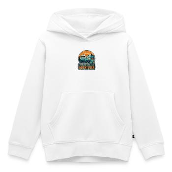 Nächster Halt Abenteuer Zugreise - Kinder Premium Organic Hoodie - Weiß - Vorne - AI Model Kid Female (0cm)