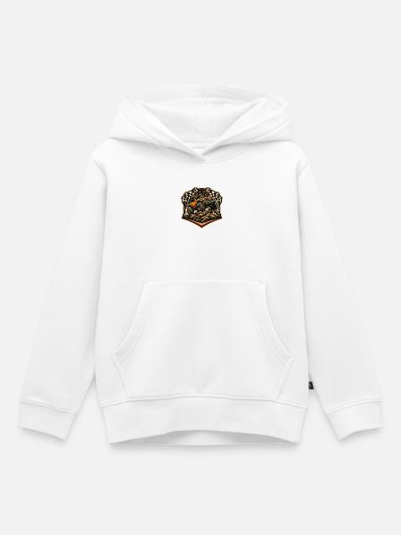Offroad Jeep Rockcrawl Badge - Kinder Premium Organic Hoodie - Weiß