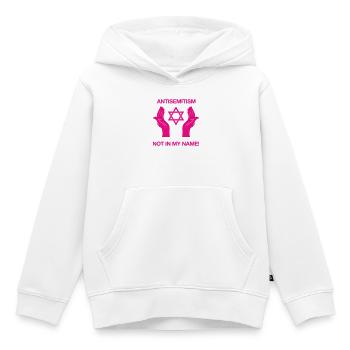 Antisemitismus – Nicht in meinem Namen! - Kinder Premium Organic Hoodie - Weiß - Vorne - AI Model Kid Female (0cm)