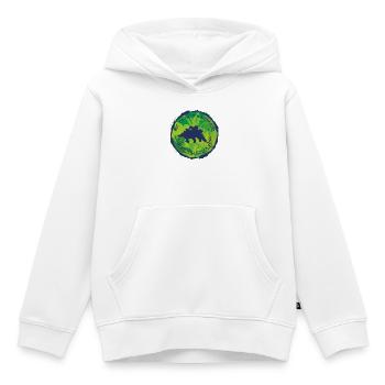 Stegosaurus Adventure Finally School – Schoolchild - Kids Premium Organic Hoodie - white - Front - AI Model Kid Female (0cm)