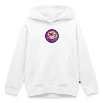 Rainbow hedgehog - Kids Premium Organic Hoodie - white - Front - AI Model Kid Female (0cm)